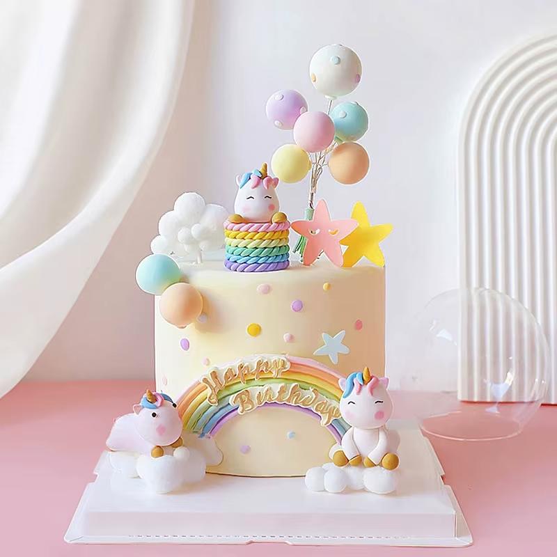 Bebek Pastası: Sağlıklı, Şekersiz Tarifler ve Modeller 2 Unicorn doğum günü pastası